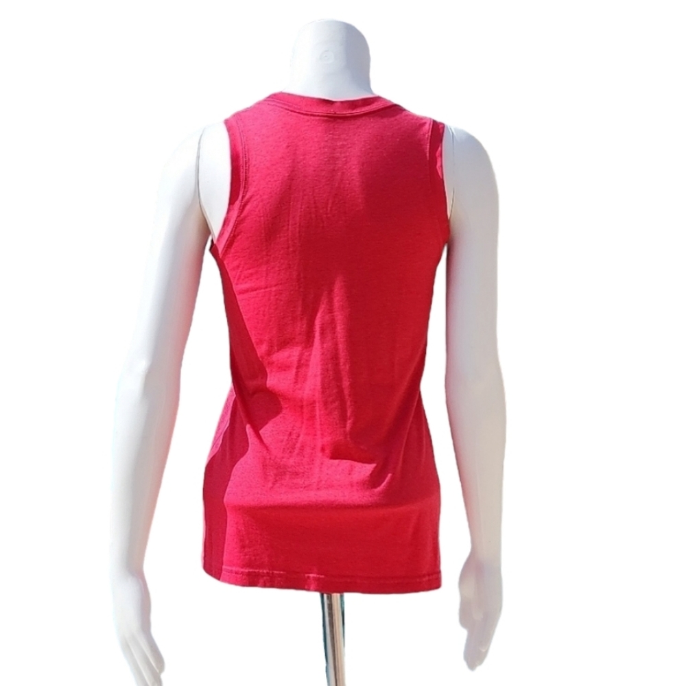 NIKE DRI FIT Dark Pink Fuscia Tank Top S Small Running Workout Reflective Shirt - Picture 8 of 12